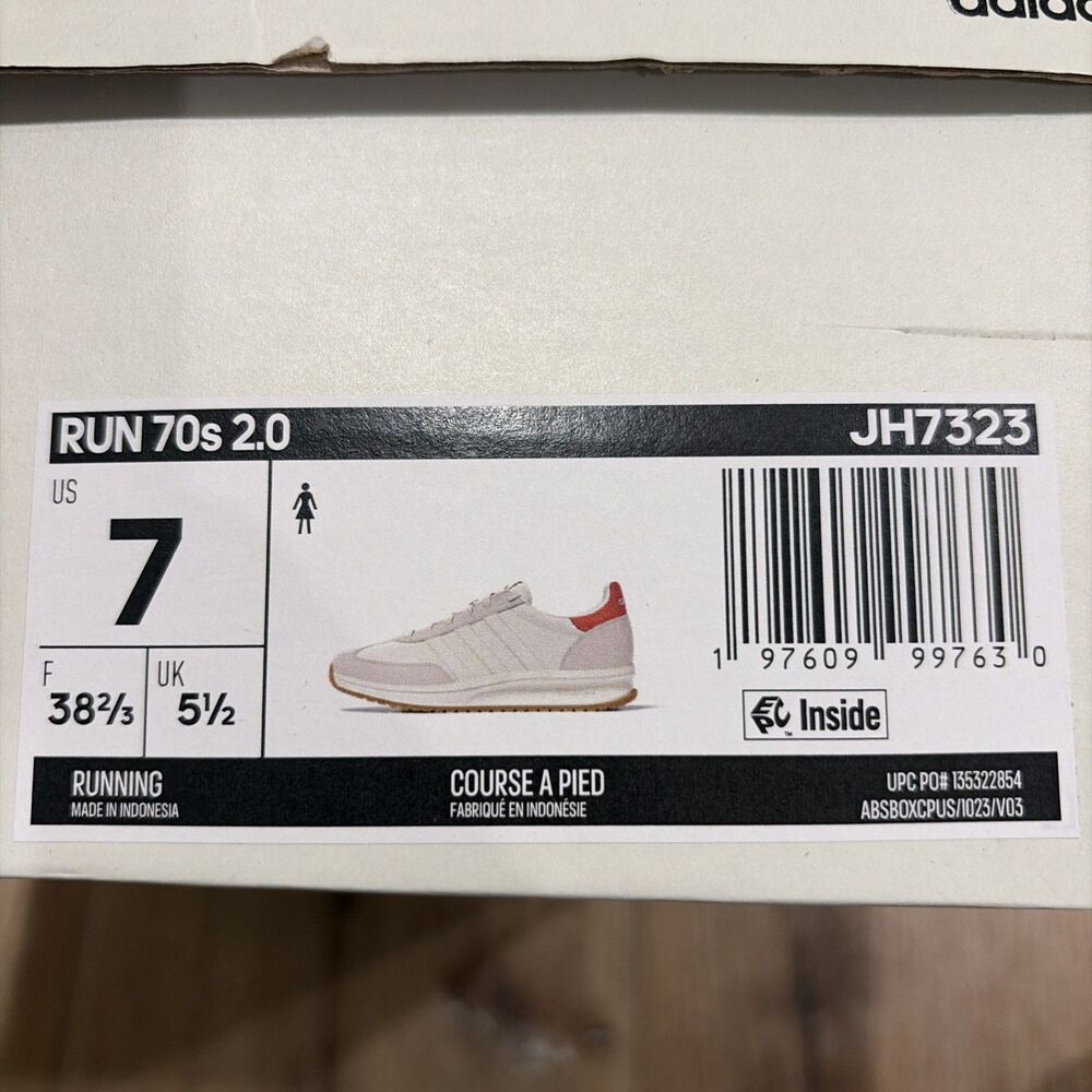 adidas Run 70s 2.0 Women’s Sneakers Cream White Pink Gum NEW size 7 - Picture 11 of 13